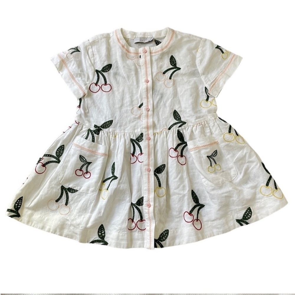 Stella McCartney Kids Cream Dress with Embroidery